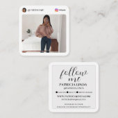 Instagramソーシャルメディアフォト名刺 スクエア名刺 (正面/裏面)