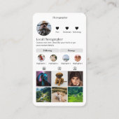 InstagramソーシャルメディアプロファイルQRコード 名刺 (裏面)