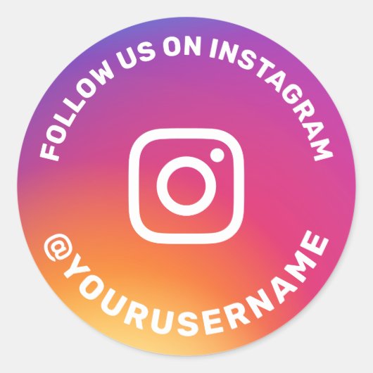 Instagramソーシャルメディアマーケティング包装ラベル ラウンドシール (正面)