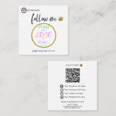 *~* INSTAGRAMソーシャルメディアロゴ絵文字QRコード    スクエア名刺 (正面/裏面)