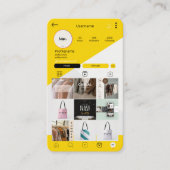 InstagramソーシャルメディアQRコード名刺 名刺 (正面)