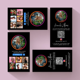 Instagramソーシャルメディ後を追アMe写真QRコード 名刺