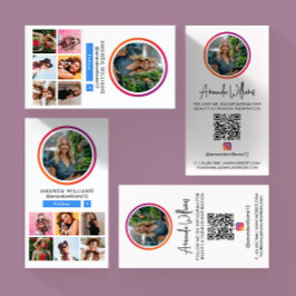 Instagramソーシャルメディ後を追アMe写真QRコード 名刺