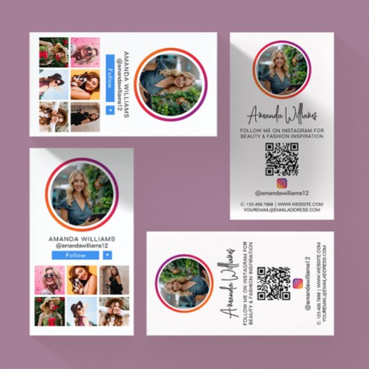 Instagramソーシャルメディ後を追アMe写真QRコード 名刺