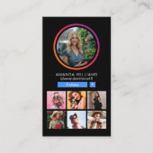 Instagramソーシャルメディ後を追アMe写真QRコード 名刺 (正面)