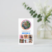 Instagramソーシャルメディ後を追アMe写真QRコード 名刺 (スタンド正面)