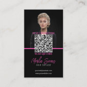 Instagramテンプレートデザイン美しいアーティストヘア爪、 ネイル 名刺 (正面)