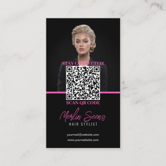 Instagramテンプレートデザイン美しいアーティストヘア爪、 ネイル 名刺 (正面)