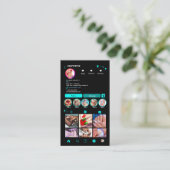 Instagramネイルサロンターコイズ |ソーシャルメディアQR 名刺 (スタンド正面)