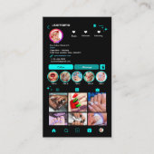 Instagramネイルサロンターコイズ |ソーシャルメディアQR 名刺 (正面)