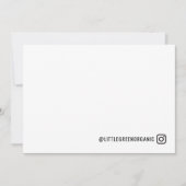 Instagramノートカード | Insta Nameフラットノート ノートカード (正面)