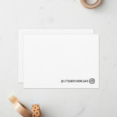 Instagramノートカード | Insta Nameフラットノート ノートカード (正面/裏面インサイチュ)