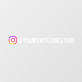 Instagramハンドルネーム ウィンドウ l ソーシャルメディア デカール ウィンドウサイン (シート)