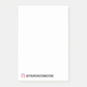 Instagramハンドル名ソーシャルメディアアイコン プロモ ポストイット (正面)