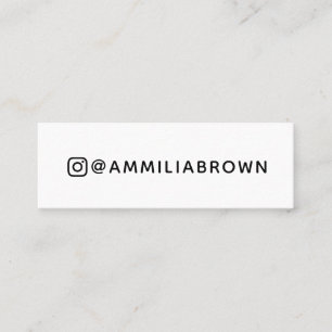 Instagramハンドル モダンソーシャルメディアブランディング スキニー名刺