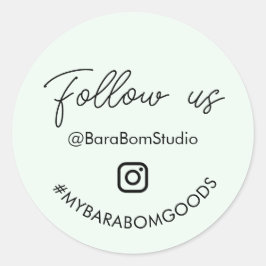 Instagramパッケージをフォローしヨウスタィッカー ラウンドシール