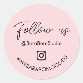 Instagramパッケージをフォローすルスティッカー ラウンドシール