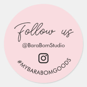 Instagramパッケージをフォローすルスティッカー ラウンドシール