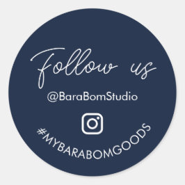 Instagramパッケージをフォローすルステッカー ラウンドシール