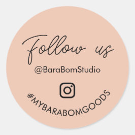 Instagramパッケ後を追ージ・ステッカーでお問い合わせください ラウンドシール