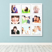 Instagramパーソナライズされたフォトコラージュ キャンバスプリント (インサイチュ (ウッドフロア))