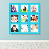 Instagramパーソナライズされたフォトコラージュ キャンバスプリント (インサイチュ (ウッドフロア))
