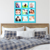 Instagramパーソナライズされたフォトコラージュ キャンバスプリント (インサイチュ (寝室))