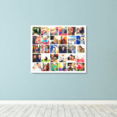Instagramパーソナライズされたフォトコラージュ キャンバスプリント (インサイチュ (ウッドフロア))