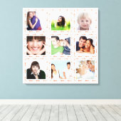 Instagramパーソナライズされたフォトコラージュ キャンバスプリント (インサイチュ (ウッドフロア))