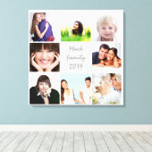 Instagramパーソナライズされたフォトコラージュ キャンバスプリント (インサイチュ (ウッドフロア))