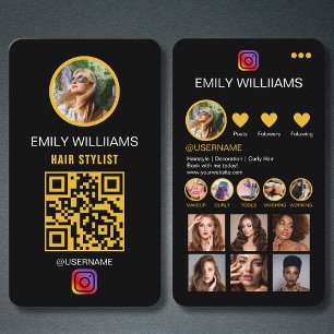 Instagramビジネスカードアーティストヘア爪、 ネイルレイズ 名刺