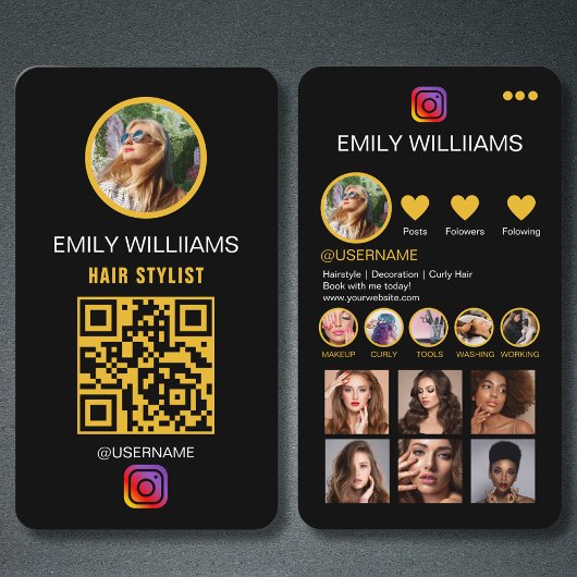 Instagramビジネスカードアーティストヘア爪、 ネイルレイズ 名刺