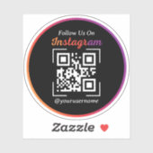 InstagramビジネスQRコードブラック シール (シート)