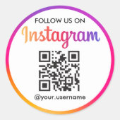 InstagramビジネスQRコード ラウンドシール (正面)