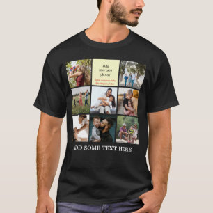 Instagramファミリー写真9写真コラージュTシャツ Tシャツ