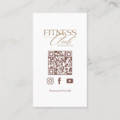 Instagramフィットネスパーソナルトレーナー写真QRコード 名刺 (裏面)