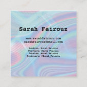 Instagramフォトカラフルトレンディーホログラフィック コーリングカード (裏面)