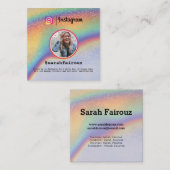 Instagramフォトカラフルトレンディーホログラフィック コーリングカード (正面/裏面)