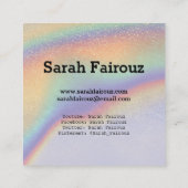 Instagramフォトカラフルトレンディーホログラフィック コーリングカード (裏面)