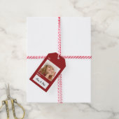 Instagramフォトクリスマスギフトラベル赤 ギフトタグ (より糸付き)