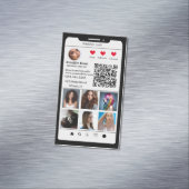 InstagramフォトグモダンリッドコードHairstylist マグネット名刺 (インサイチュ)