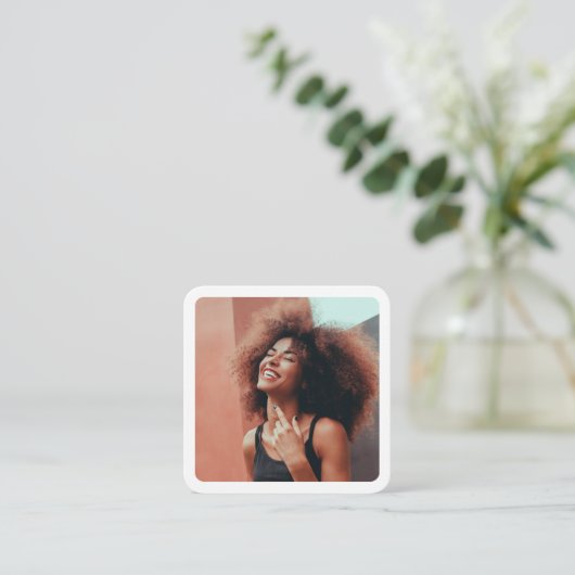 Instagramフォトグラファーの写真ミニマル撮影 コーリングカード (スタンド正面)