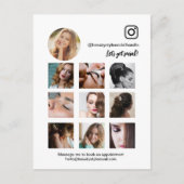 Instagramフォトグリッドコラージュ美しいソーシャルメディア ポストカード (正面)