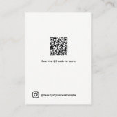 Instagramフォトグリッドコラージュ美しいソーシャルメディア 名刺 (裏面)