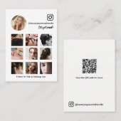 Instagramフォトグリッドコラージュ美しいソーシャルメディア 名刺 (正面/裏面)