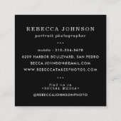 Instagramフォトグリッドライフスタイル写真 スクエア名刺 (裏面)