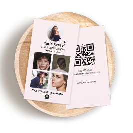 Instagramフォトグリッド、赤面ピンクソーシャルメディア 名刺