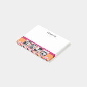 Instagramフォトコラージホットピンクオレンジシェブロン ポストイット (アングル)