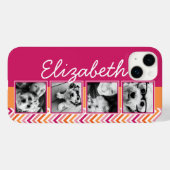 Instagramフォトコラージホットピンクオレンジシェブロン Case-Mate iPhoneケース (裏面 (横))