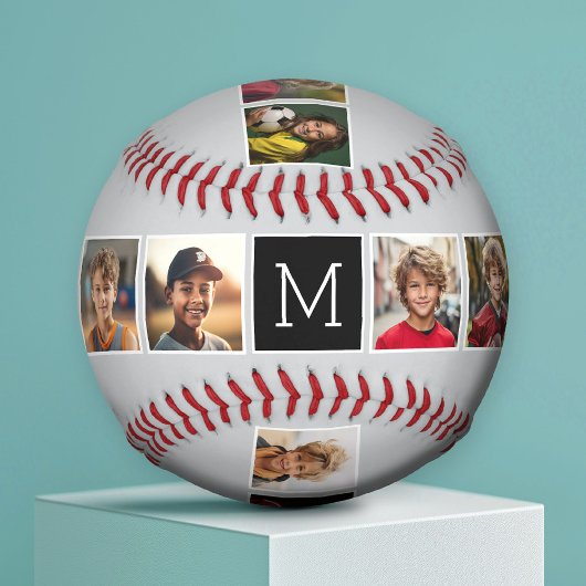 Instagramフォトコラージモノグラム – グレーと黒 野球ボール